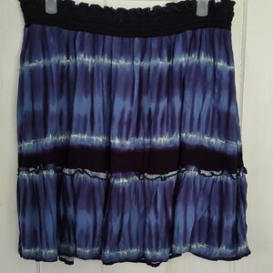 Beach Lunch Lounge Ruffle Tie Dye Skirt